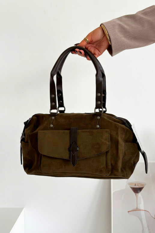 Handheldaus Öko-INildlederu Khaki-Farbe Gressa