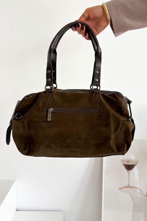 Handtasvan eco-suèdeu kaki kleuren Gressa