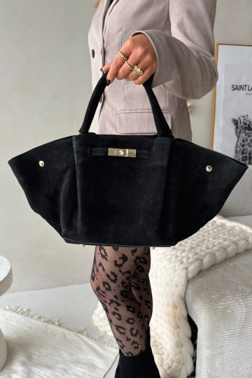Sac en daim noir Fiorenza 2