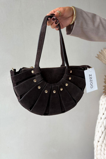 Sac en daim chocolat Tai turirivane