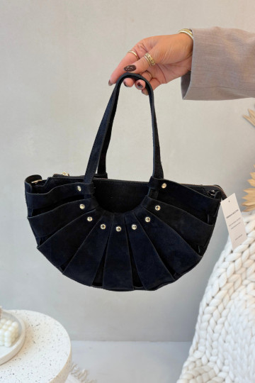 Zwarte suède handtas Tialine 2