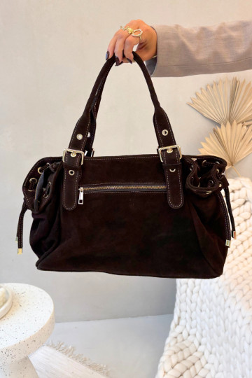 Sac en daim chocolat Ilienne