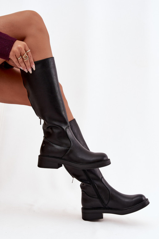 Haut INarme Stiefel Es mussciejka A7164-01 schZuarze Farbe