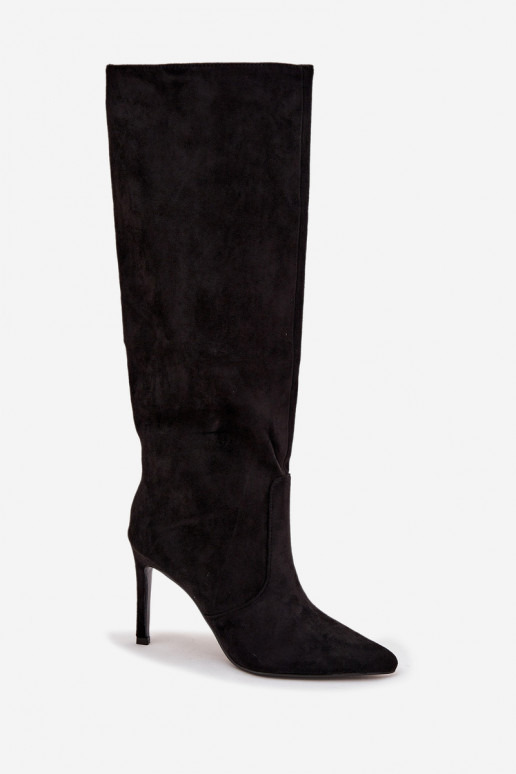 réchauffer bottes pour femmes avec des talons finsen daim écologiqueu couleur noire Rosavine réchauffer bottes pour femmes avec des talons finsen daim écologiqueu couleur noire Rosavine