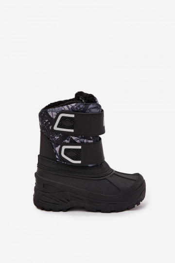 Kinder Lee Cooper LCJ-25-10-3781 schwarze Schneestiefel 2
