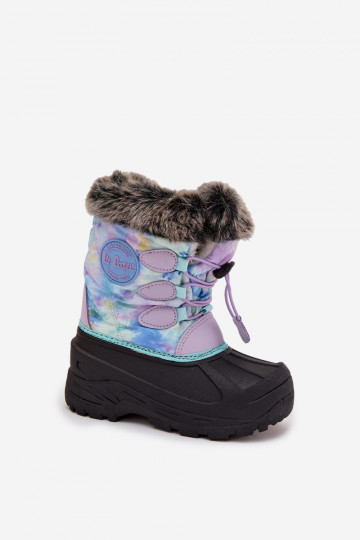 Bottes de neige Puéril Puéril avec un manteau de fourrure I Ściągaczem Lee Cooper LCJ-25-10-3778 Couleur violette