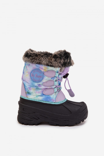 Bottes de neige Puéril Puéril avec un manteau de fourrure I Ściągaczem Lee Cooper LCJ-25-10-3778 Couleur violette 2