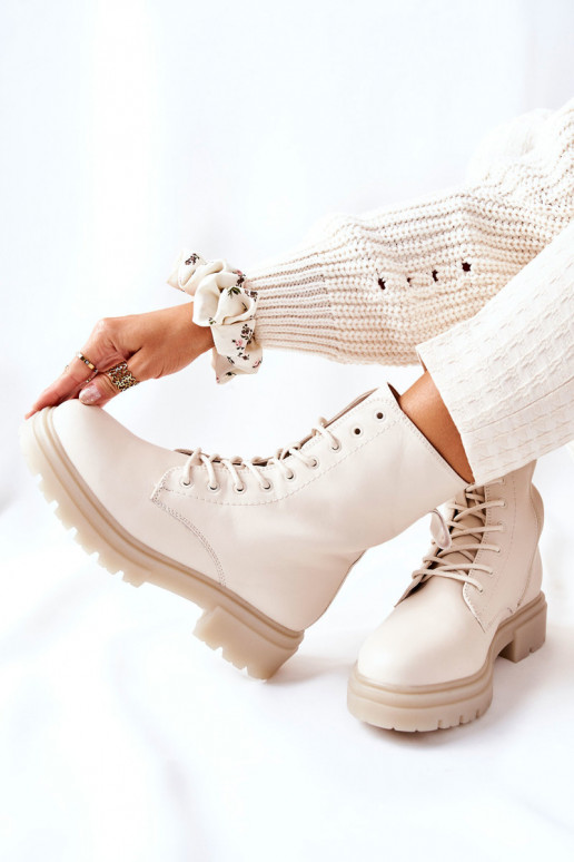 Grand Bottines de travail beige Rozelle