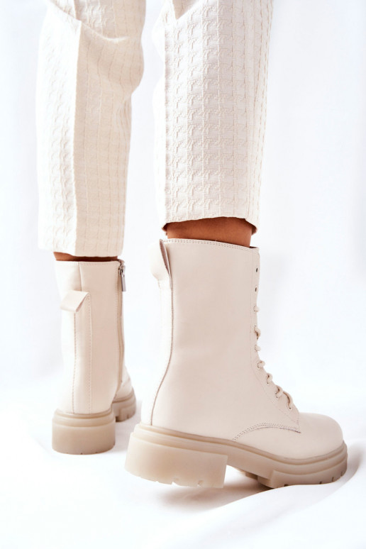 Hoog Enkellaarsjes voor Inerknemers beige Rozelle Hoog Enkellaarsjes voor Inerknemers beige Rozelle