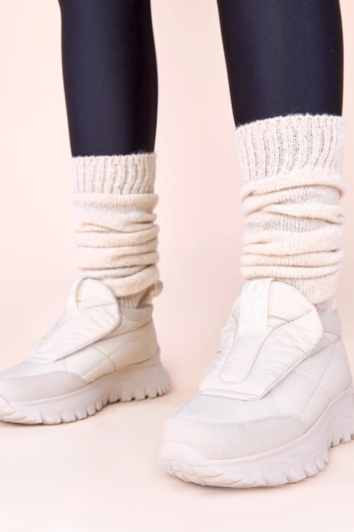 Grijze dames sneeuwlaarzen met...