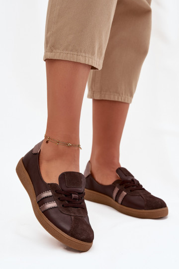 Leren suède dames schoenen, barefoot type, Zazoo N1341 in chocolade kleur 2