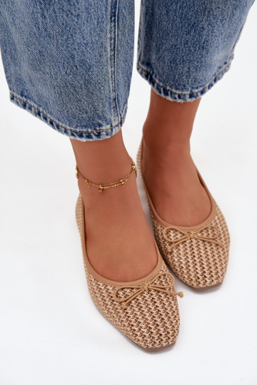 Ballerines Avec tresse I Kokardką marron Belirra