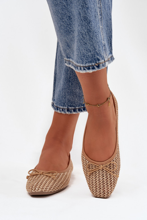 Ballerines Avec tresse I Kokardką marron Belirra