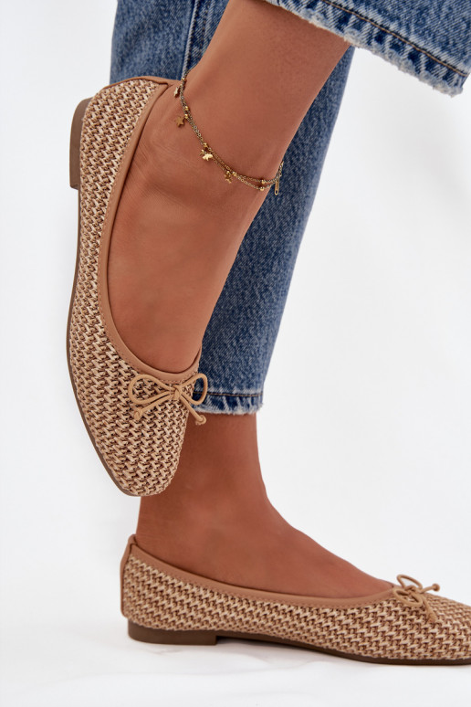 Ballerines Avec tresse I Kokardką marron Belirra