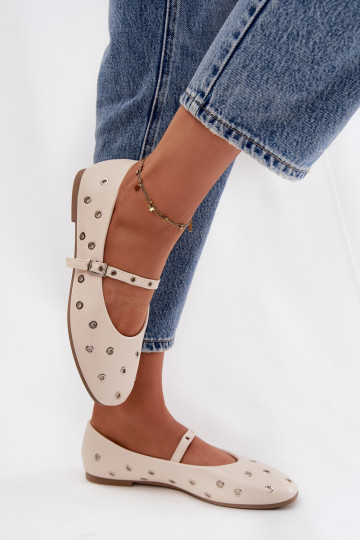 Ballerines Féminin Ze couleur argentmi Elementami beige Il fautrivon