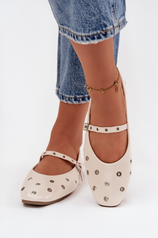 Ballerines Féminin Ze couleur argentmi Elementami beige Il fautrivon