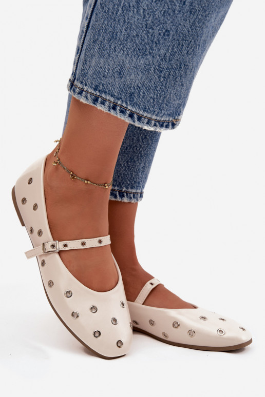 Ballerines Féminin Ze couleur argentmi Elementami beige Il fautrivon