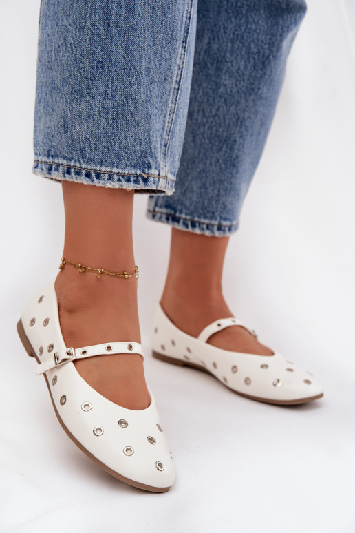 Ballerines Féminin Ze couleur argentmi Elementami couleur blanche Il fautrivon