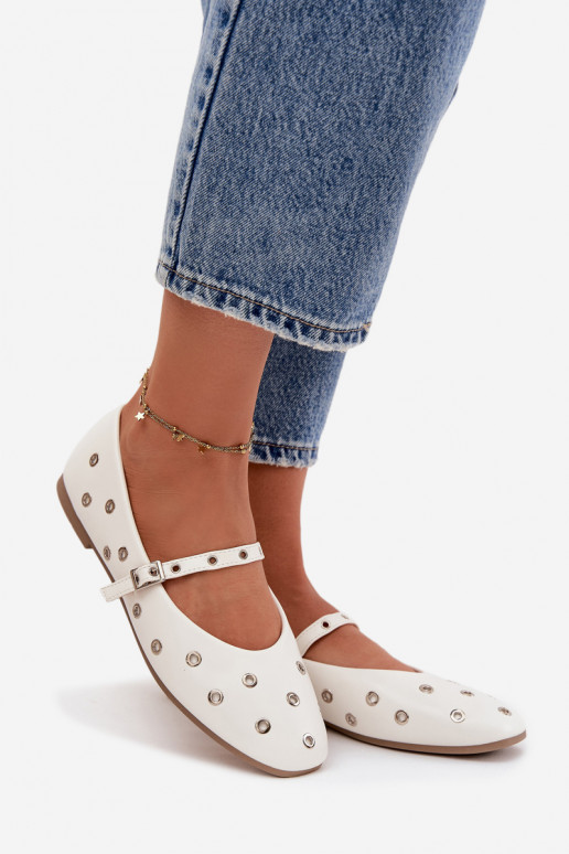 Ballerinas Dames Ze zilvere kleurmi Elementami Initte kleur Het heeftrivon