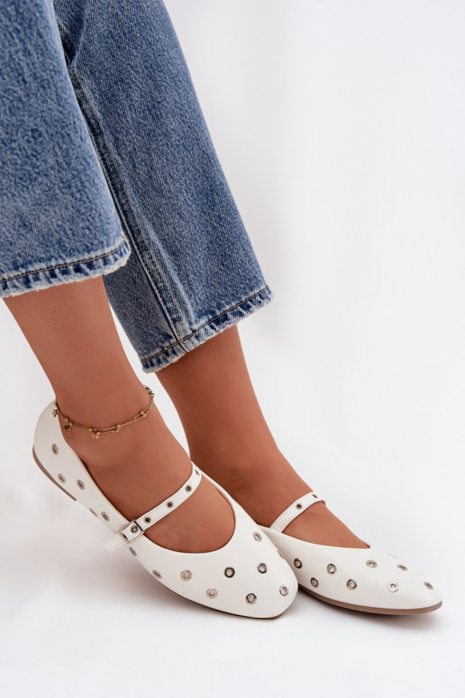 Ballerines Féminin Ze couleur argentmi Elementami couleur blanche Il fautrivon