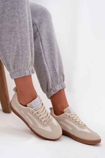 Sneakers Stilvollllschuhe Feminin Beige Hanelor