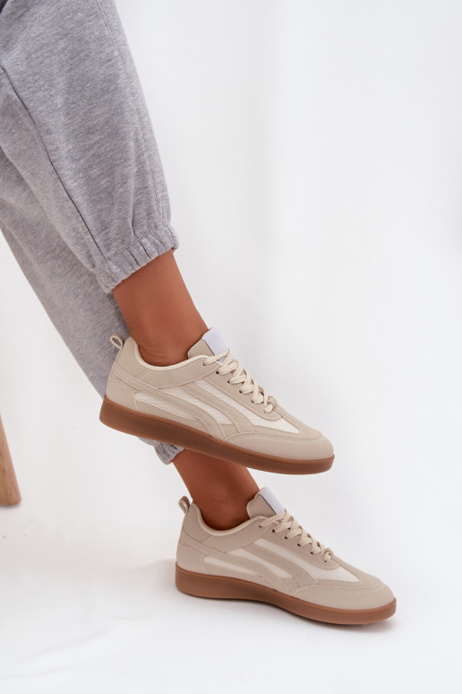Sneakers model schoenen Dames beige Hanelor