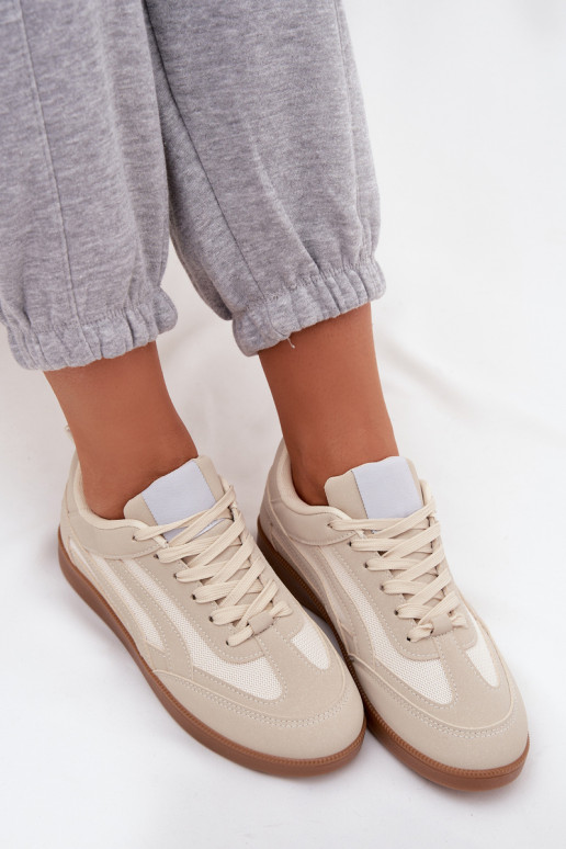 Sneakers model schoenen Dames beige Hanelor