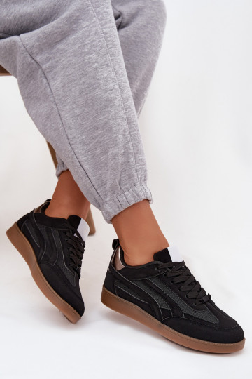 Damen Sportschuhe im sportlichen Stil in Schwarz Hanelor