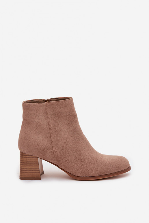 Bottes pour femmes en daim écologiqueoÀe beige Il fautrilou