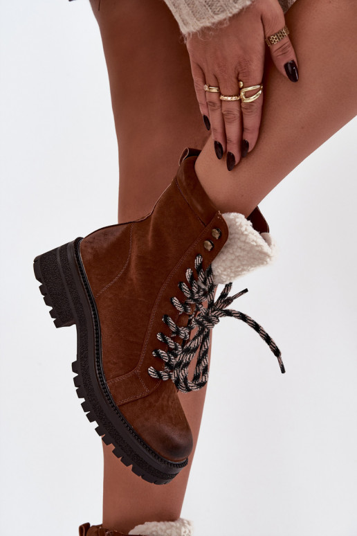 Laarzen schoenen Dames van ecoleer bruine kleur Bellora