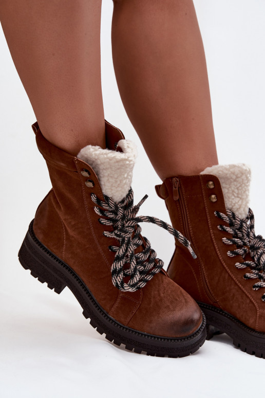 Bottes chaussures Féminin en cuir écologique marron Bellora