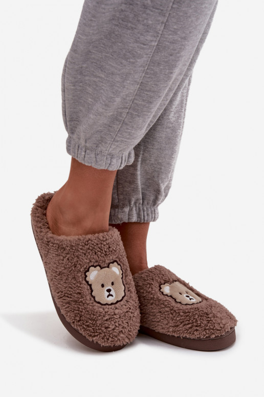 Slippers Dames met bont Typu Baranek I teddyberenm CzekoladoIne Temiena