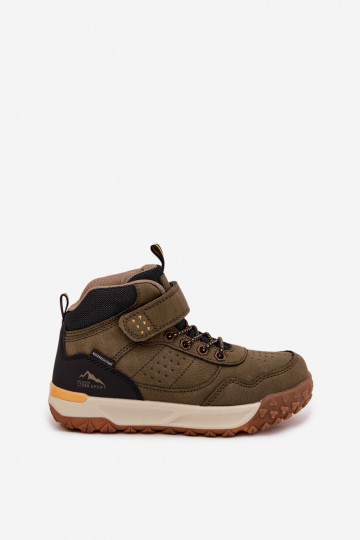 INanderstiefel Kindisch mit Klebeverschlüssen Khaki-Farbe-Farbe Pavisse 2