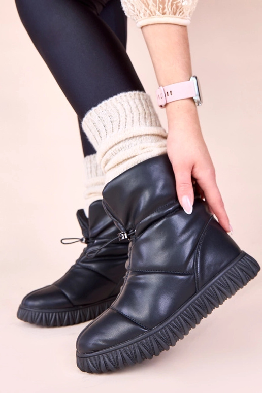 Zwarte sneeuwlaarzen van natuurlijk...