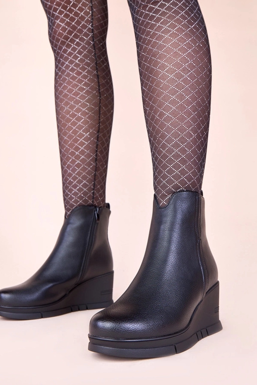 Bottines noires sur plateforme Adala