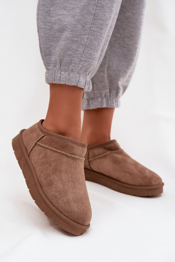 Bottes de neige Féminin réchauffer avec de la fourrure à l intérieur marron Serenne 2