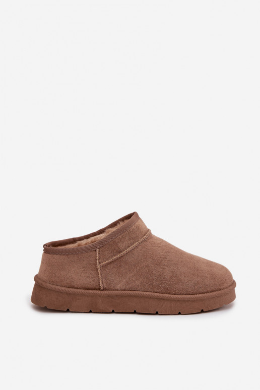 Bottes de neige Féminin réchauffer avec de la fourrure à l intérieur marron Serenne