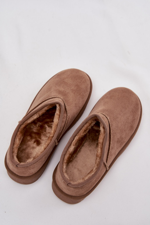 Bottes de neige Féminin réchauffer avec de la fourrure à l intérieur marron Serenne