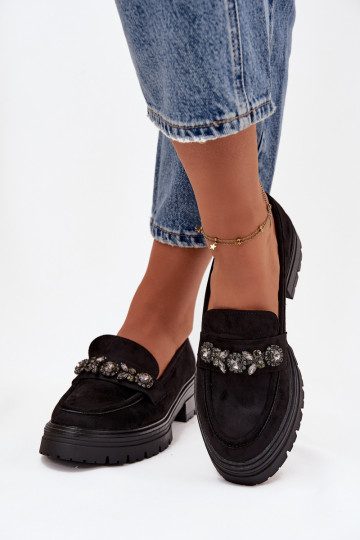 dames mocassins met glanzende gaten van eco-suèdeoIne zInart Lavisse 2