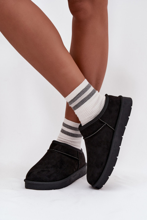 Schneestiefel Feminin sich Zuarm laufen mit Fell innen schZuarze Farbe Serenne