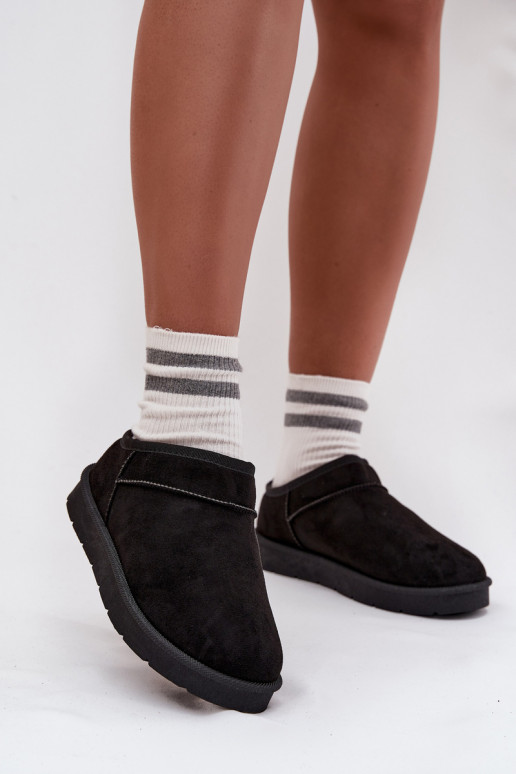 Schneestiefel Feminin sich Zuarm laufen mit Fell innen schZuarze Farbe Serenne