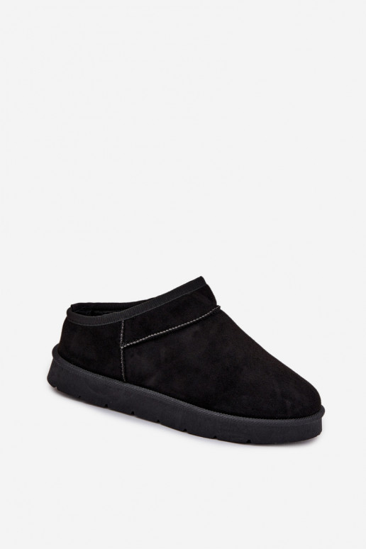 Bottes de neige Féminin réchauffer avec de la fourrure à l intérieur couleur noire Serenne