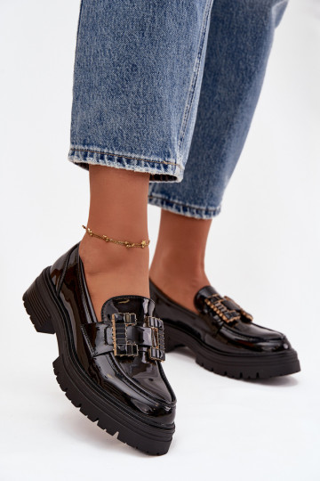 dames mocassins met lakeffect met ornamenten zInart Ysandra 2