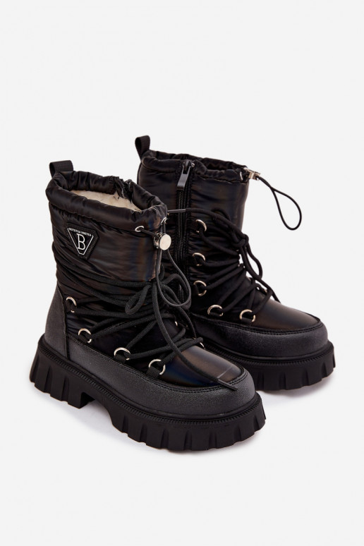 Bottes de neige pour enfants couleur noire Adelisse