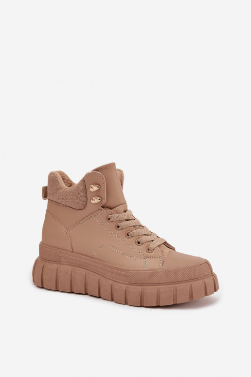 Féminin réchauffer Bottes chaussures avec une plateforme marron Carenna