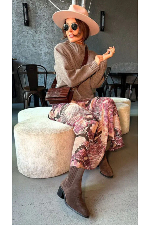 en daim Bottes avec chauffage à l intérieur marron Arelia