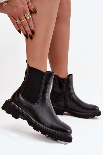 bottes élégantes Féminin réchauffer Au Château couleur noire Rivelia