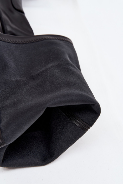 bottes pour femmes au-dessus du genou avec des talons Eko Peau couleur noire Tahlina