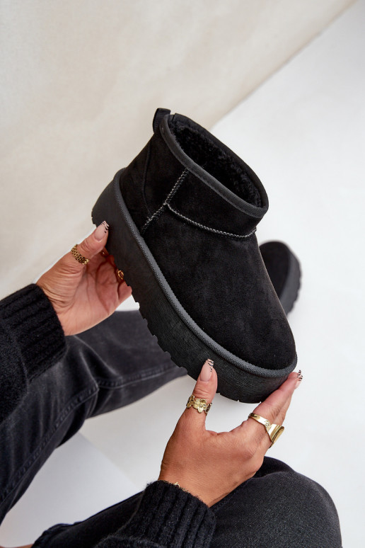 Féminin Bottes de neige avec une plateforme couleur noire Ninala