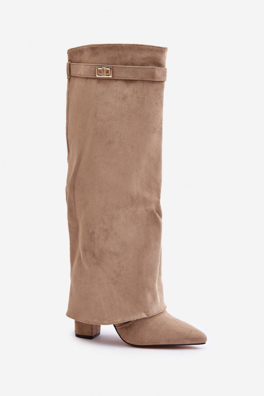 Stiefel mit AbsätzenINyZuiniętą CholeZuką sich Zuarm laufen Beige Urelli